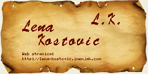 Lena Kostović vizit kartica
